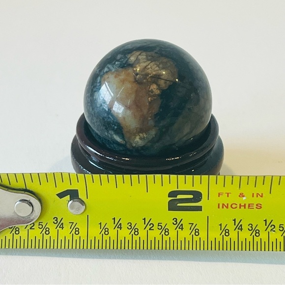 Jasper Palm Stone 1” Sphere with Stand - Picture 7 of 7